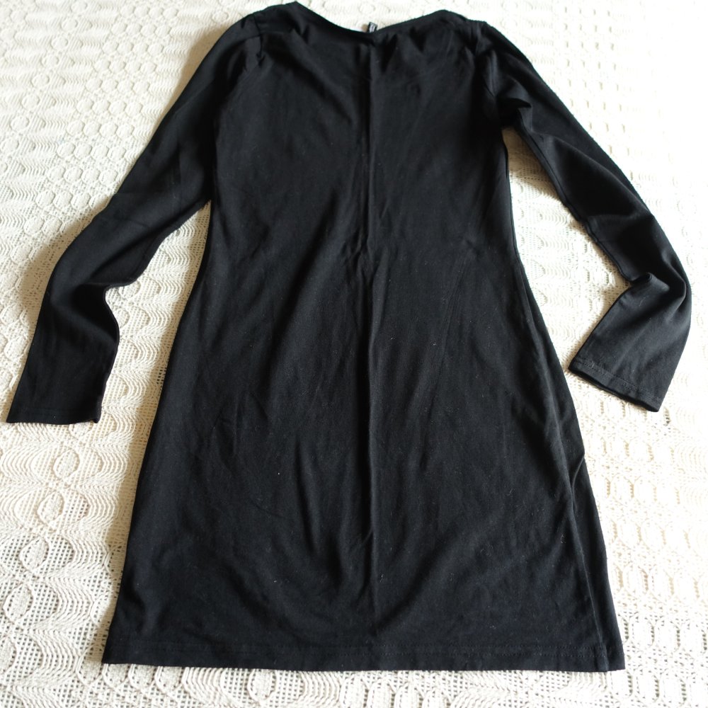 Longsweatshirt, Longshirt, Mini-Sweatkleid, Gr. 36, bzw. ca. Gr. S, H&M, schwarz