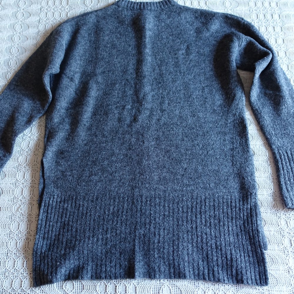 Pullover, Strickpullover, Gr. XS bzw. ca. Gr. 34, Oversize, H&M, grau
