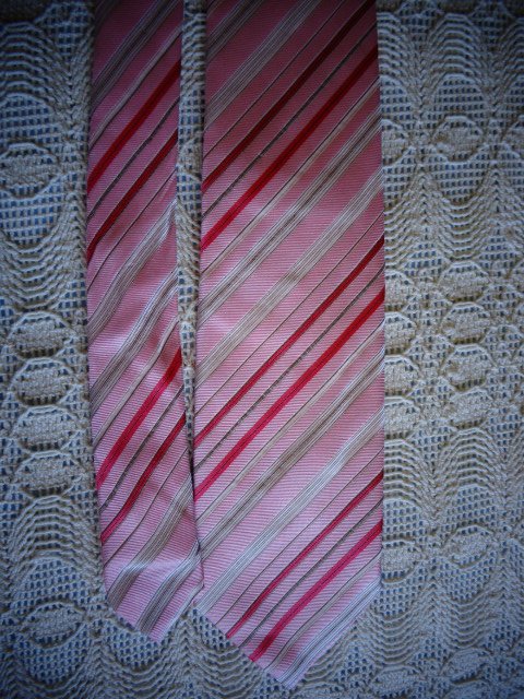 #Vintage - Krawatte, Seide, Seidenkrawatte, Marke: JOOP!, rosa/gestreift