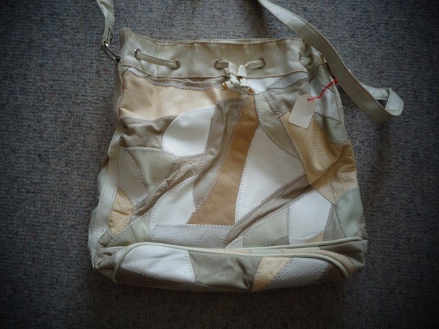 Vintage - Tasche, Handtasche, Beutel, Handtaschenbeutel, Patchwork, evtl. Leder?, Schulterriemen