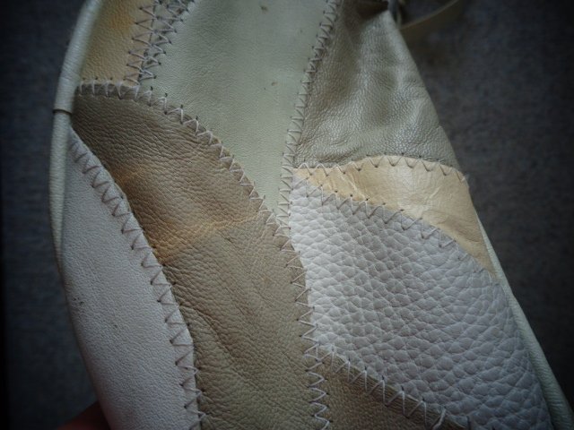 Vintage - Tasche, Handtasche, Beutel, Handtaschenbeutel, Patchwork, evtl. Leder?, Schulterriemen