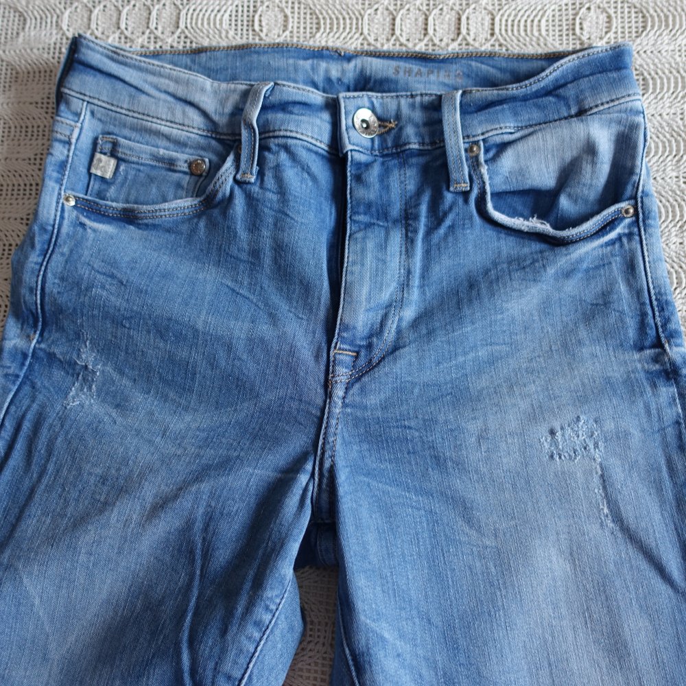 Jeans, Hose, &Denim, Skinny Regular Waist, Röhrenjeans, 29/30, blau