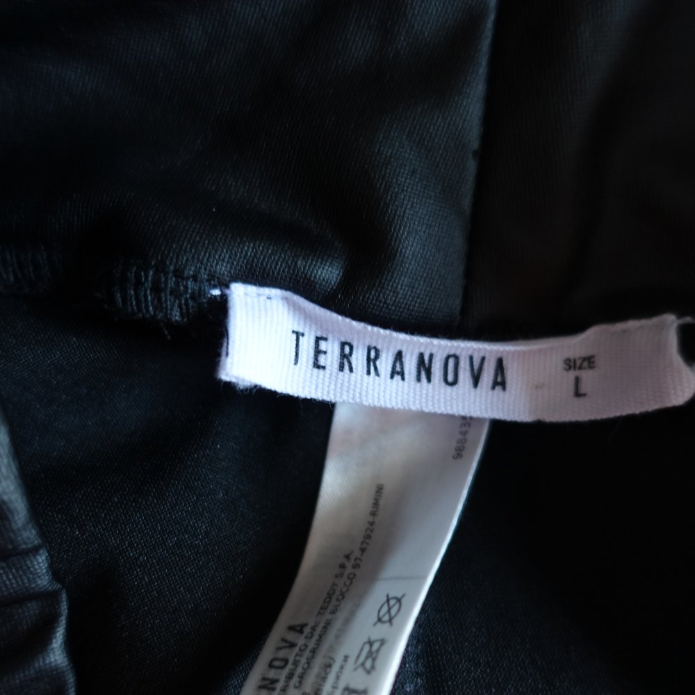 Leggings, Lederoptik, Gr. L bzw. ca. Gr. 38/40, schwarz, Terranova