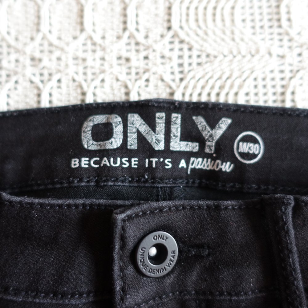 Jeans, Hose, Only, Skinny, Röhrenjeans, Gr. M/30, schwarz