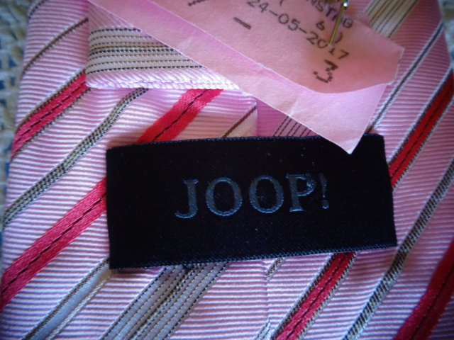 #Vintage - Krawatte, Seide, Seidenkrawatte, Marke: JOOP!, rosa/gestreift