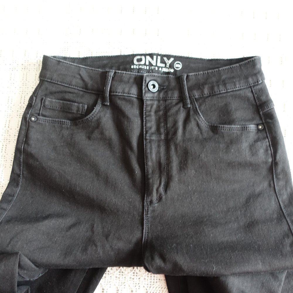 Jeans, Hose, Only, Skinny, Röhrenjeans, Gr. M/30, schwarz