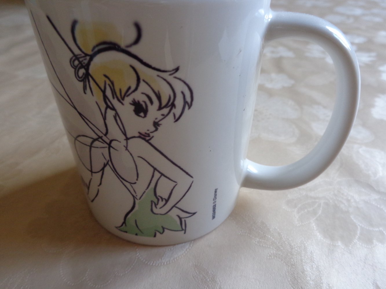 Becher Trinkbecher Tinker Bell/Peter Pan, Magic Becher, weiß, Keramik/Acryl