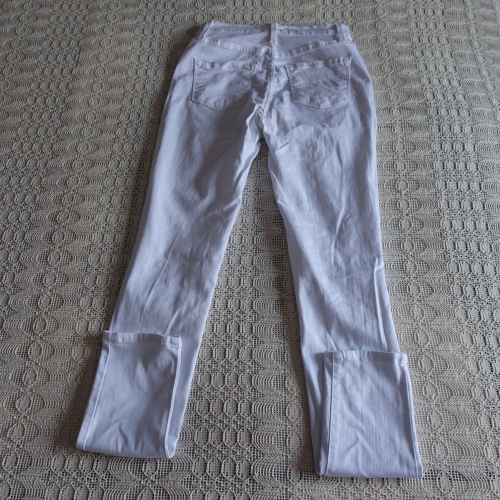 Jeans, Hose, Fashion Nova, Skinny, Röhrenjeans, Gr. ? weiß
