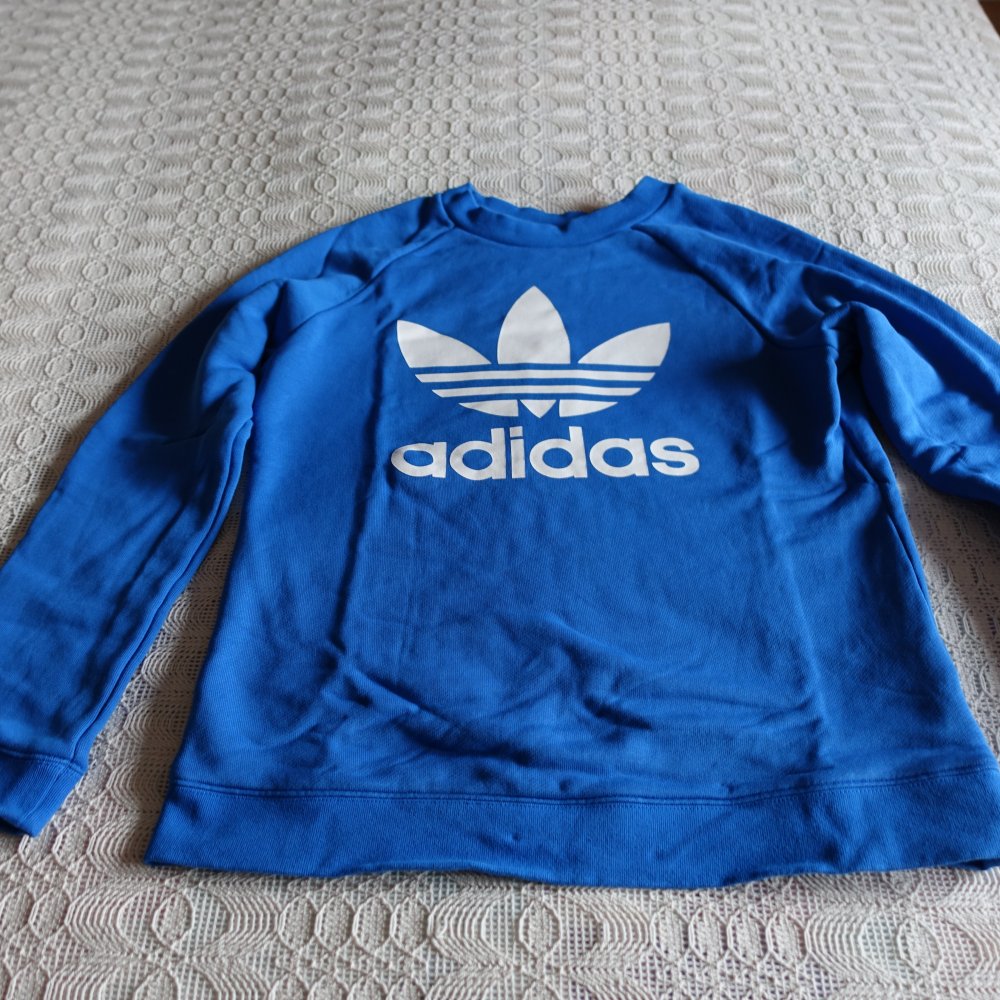 Sweatshirt, adidas, Gr. 40, ca. Gr. M, blau