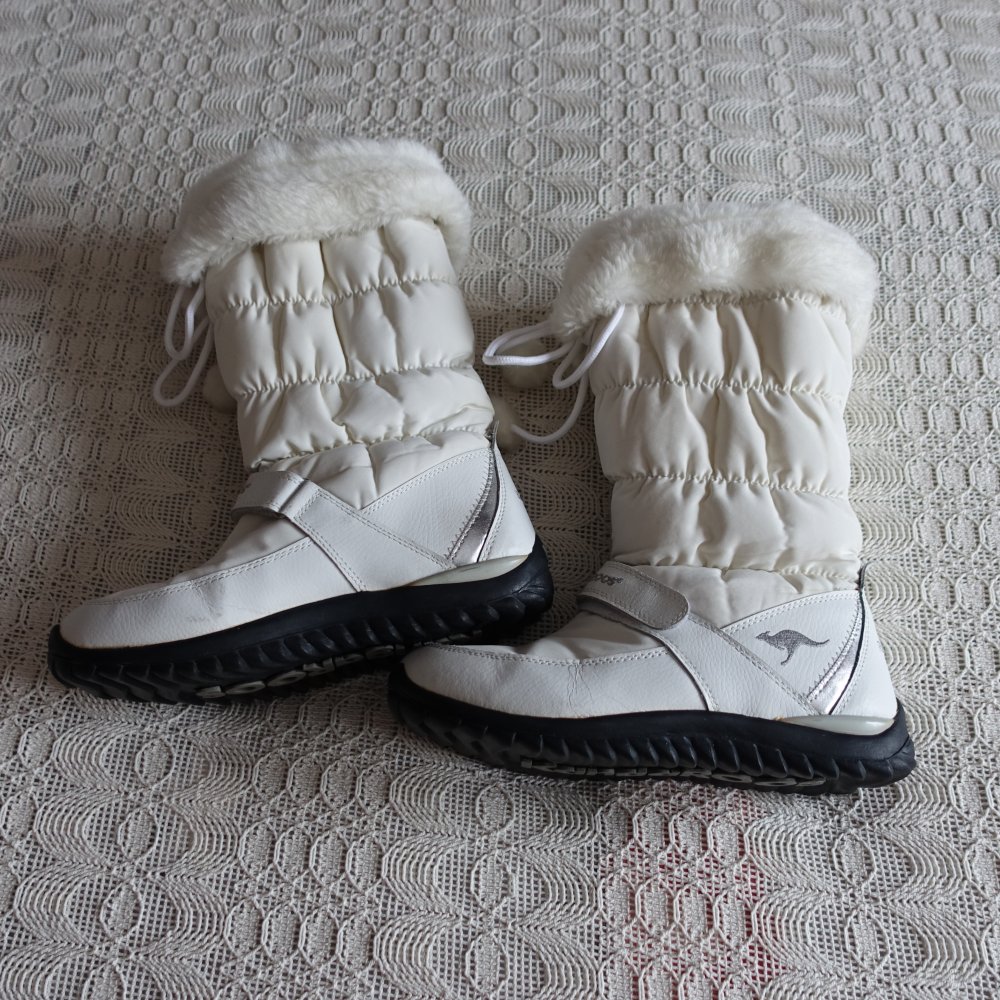 Damen - Stiefel, Fell gefüttert, weiß, Gr. 39, KangaROOS
