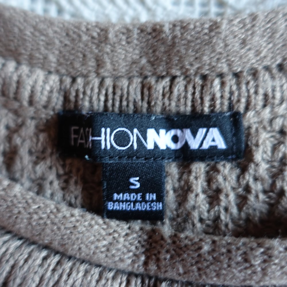 Pullover, Strickpullover, Gr. S bzw. Gr. 36, khaki, FashionNova