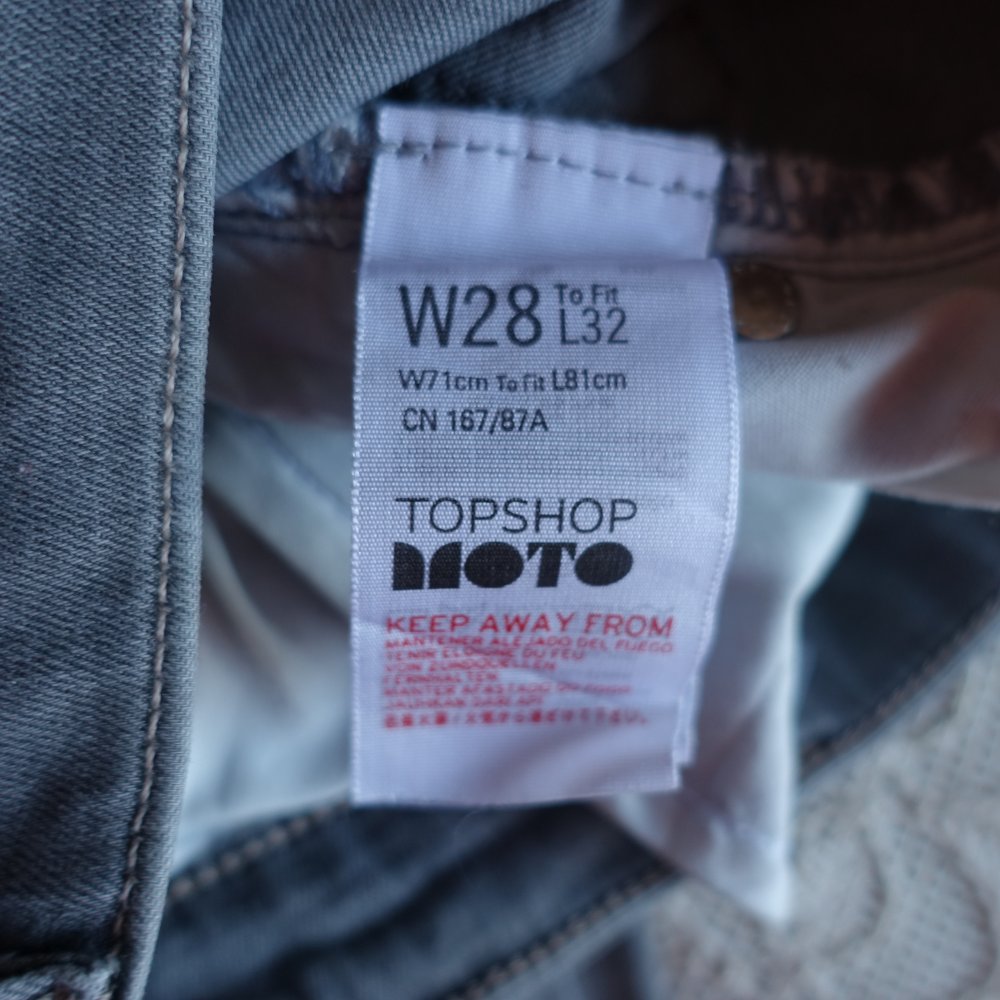 Jeans, Hose, Top Shop. W 28/32, ca. Gr. 36 ??, Top Shop, grau