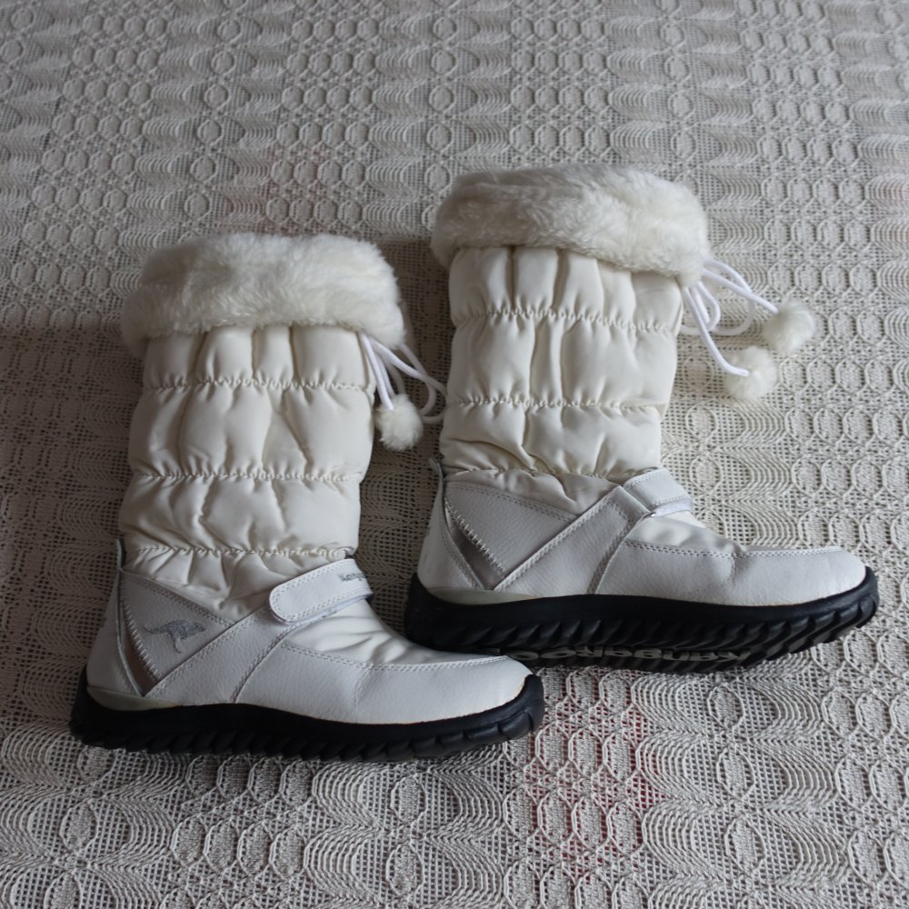 Damen - Stiefel, Fell gefüttert, weiß, Gr. 39, KangaROOS