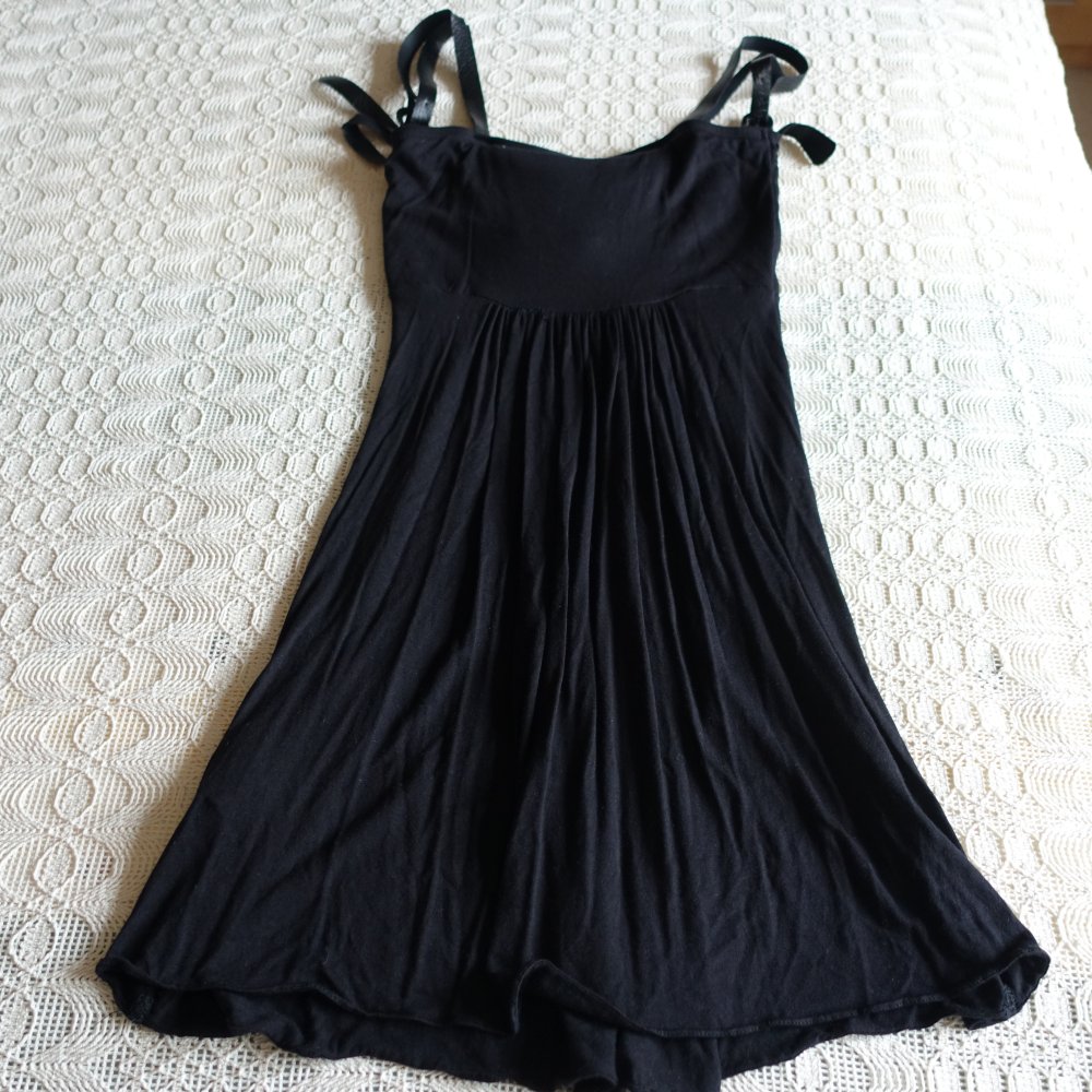 Top, Longtop, Gr. 36 bzw. ca. Gr. S, schwarz, mit Kunstleder, Jennifer Taylor