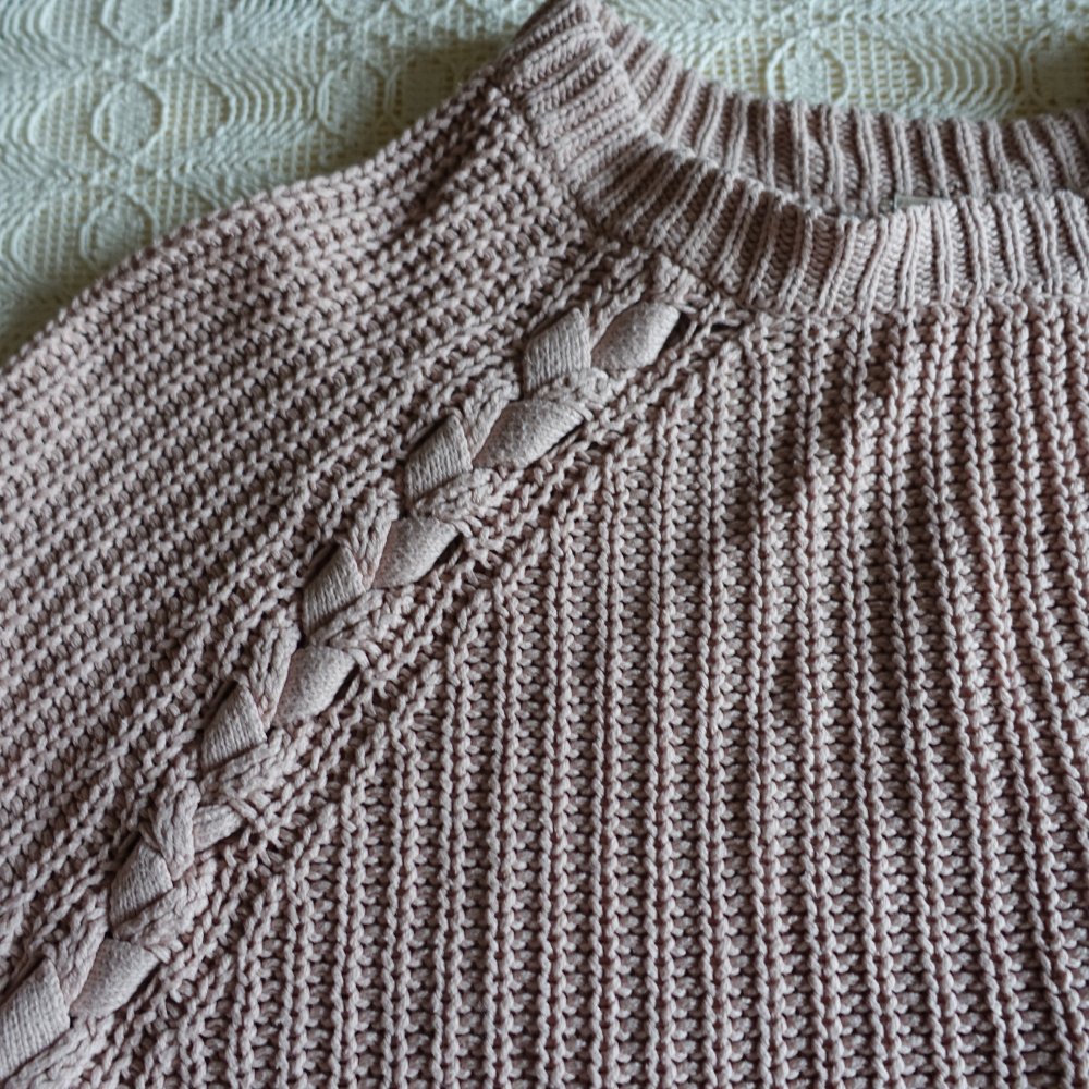 Pullover, Strickpullover, Grobstrick, Gr. XS, ca. Gr. 34, altrosa, H&M Divided