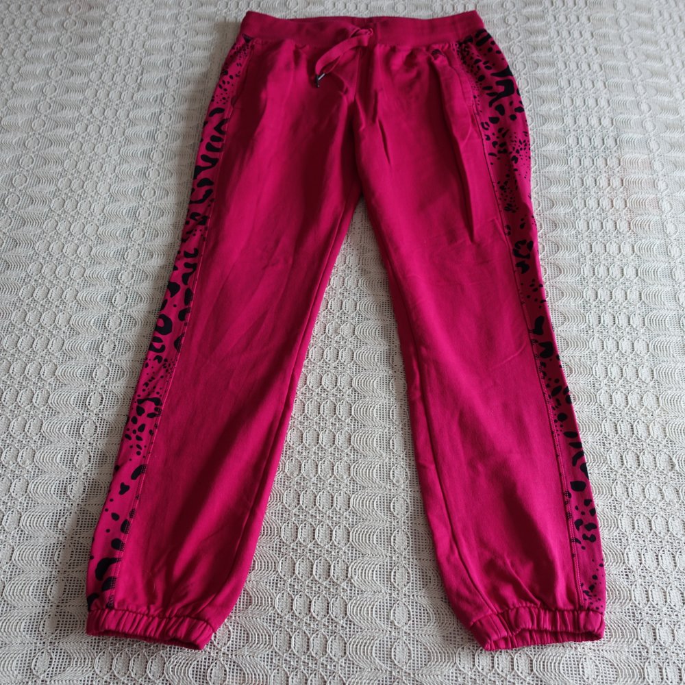 Jogginghose, Freizeithose, Gr. L bzw. ca. Gr. 42/44, pink/schwarz, adidas