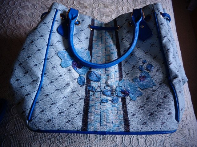 #Tasche, Handtasche, Umhängetasche, Schultertasche, NEU, Kunstleder, Farbe: Aqua