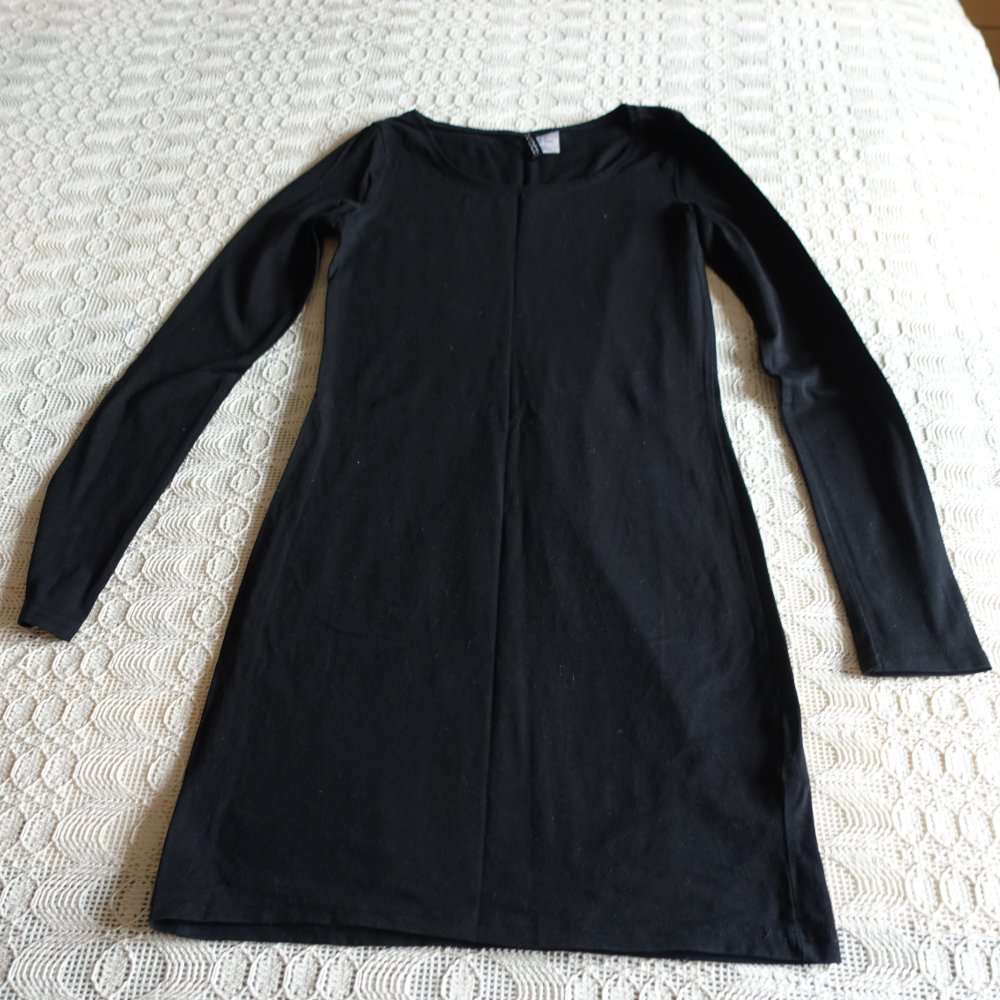 Longsweatshirt, Longshirt, Mini-Sweatkleid, Gr. 36, bzw. ca. Gr. S, H&M, schwarz
