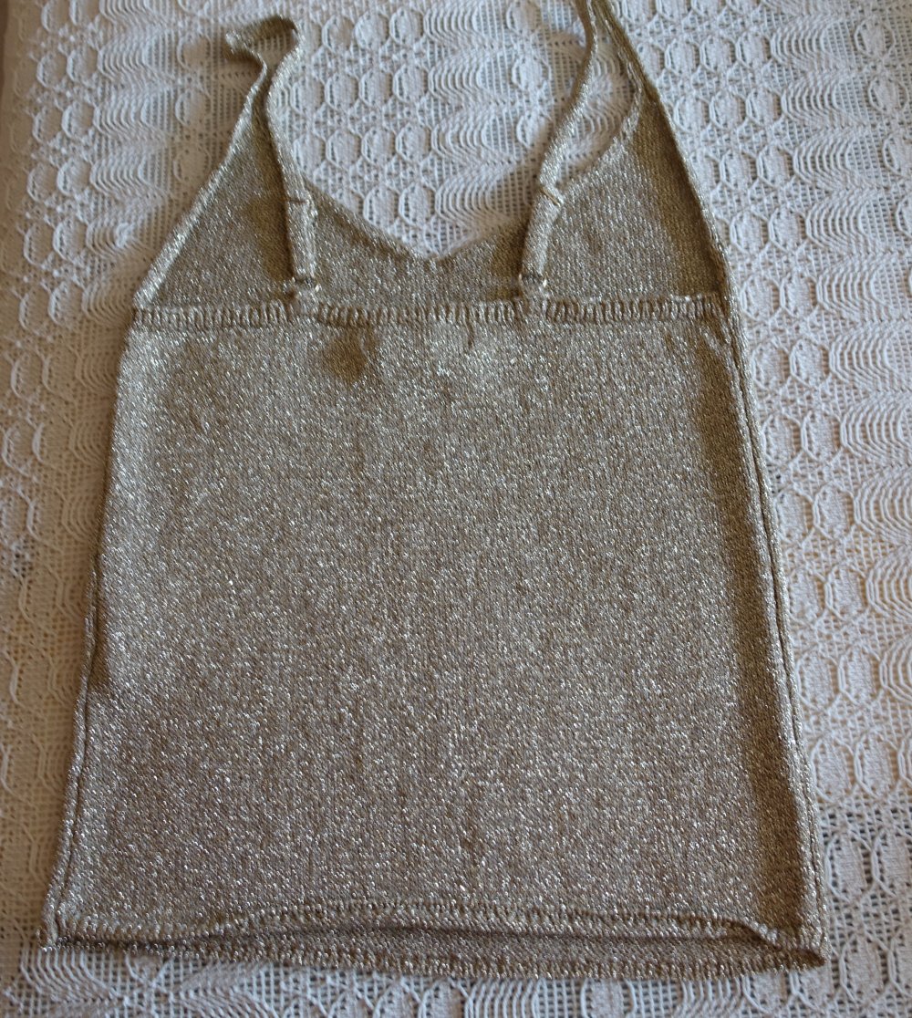 Top, Tanktop, Stricktop, goldfarben, Amisu, Gr. S, neuwertig