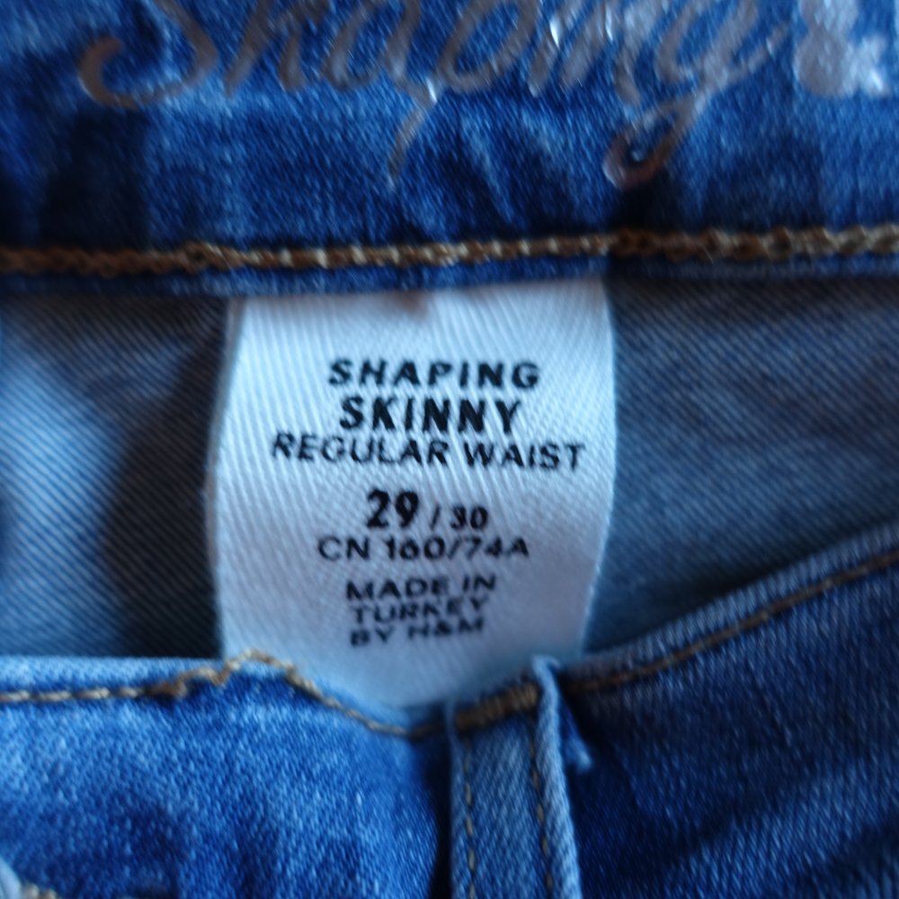 Jeans, Hose, Shaping Skinny, Regular Waist, Gr. 29/30, H&M