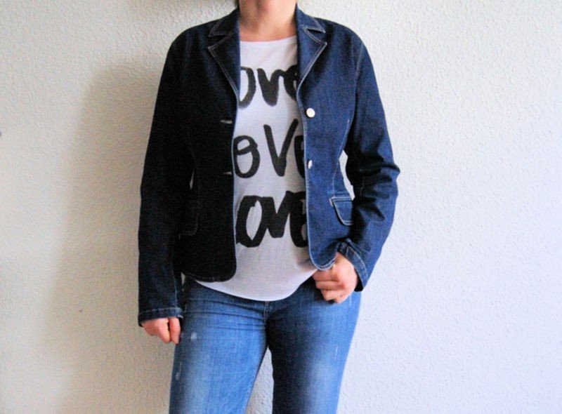taillierte Jeansjacke * Jeansblazer * schlichter allrounder *