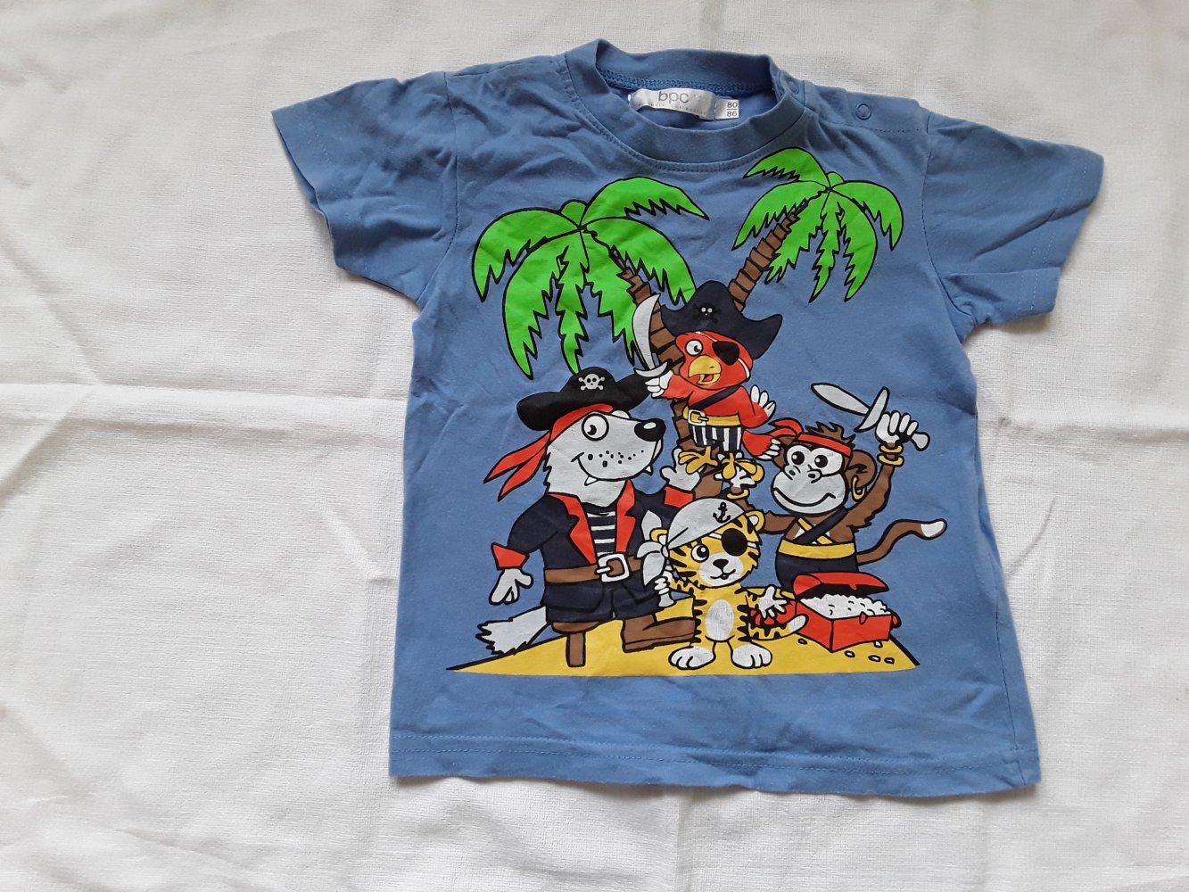 blaues T-Shirt in Gr. 80/86 von bpc