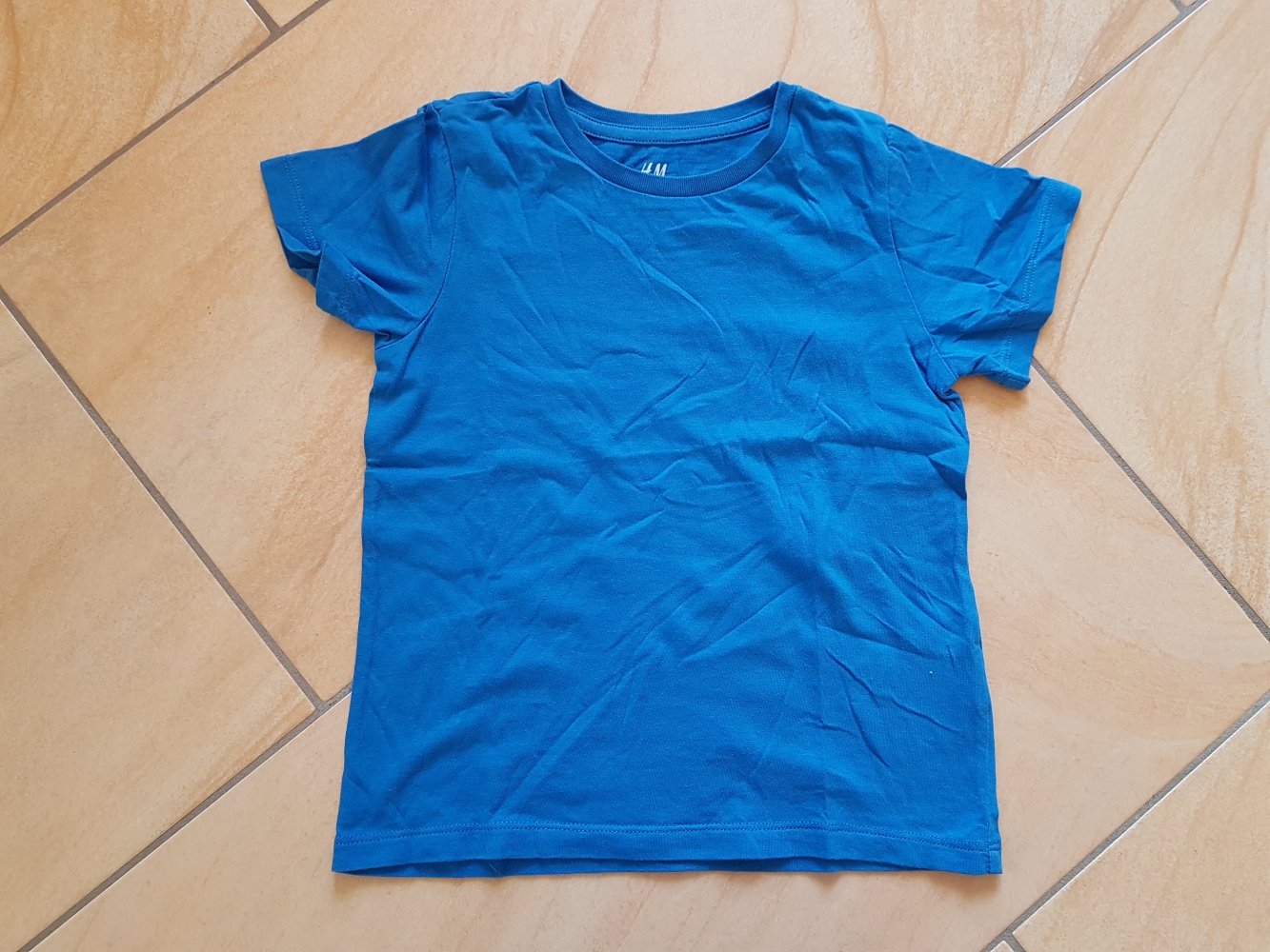 blaues T-Shirt in Gr. 98/104 von H&M