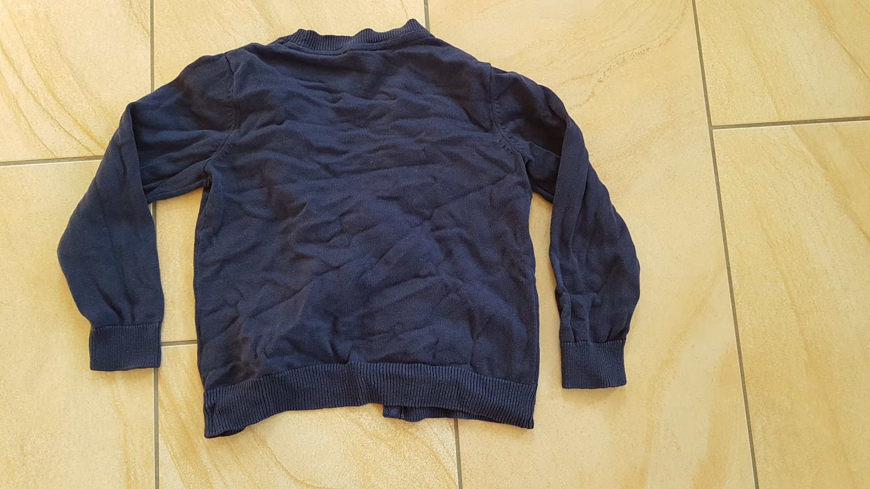 dunkelblaue Strickjacke 110/116 H&M