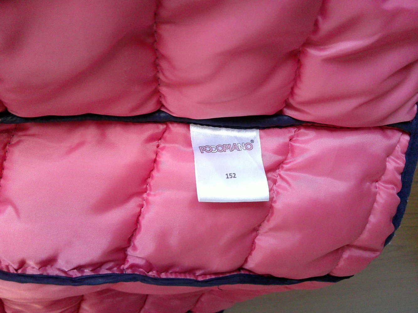 Steppjacke/ Übergangsjacke Jacke - 152 - blau / rosa - Pocopiano 