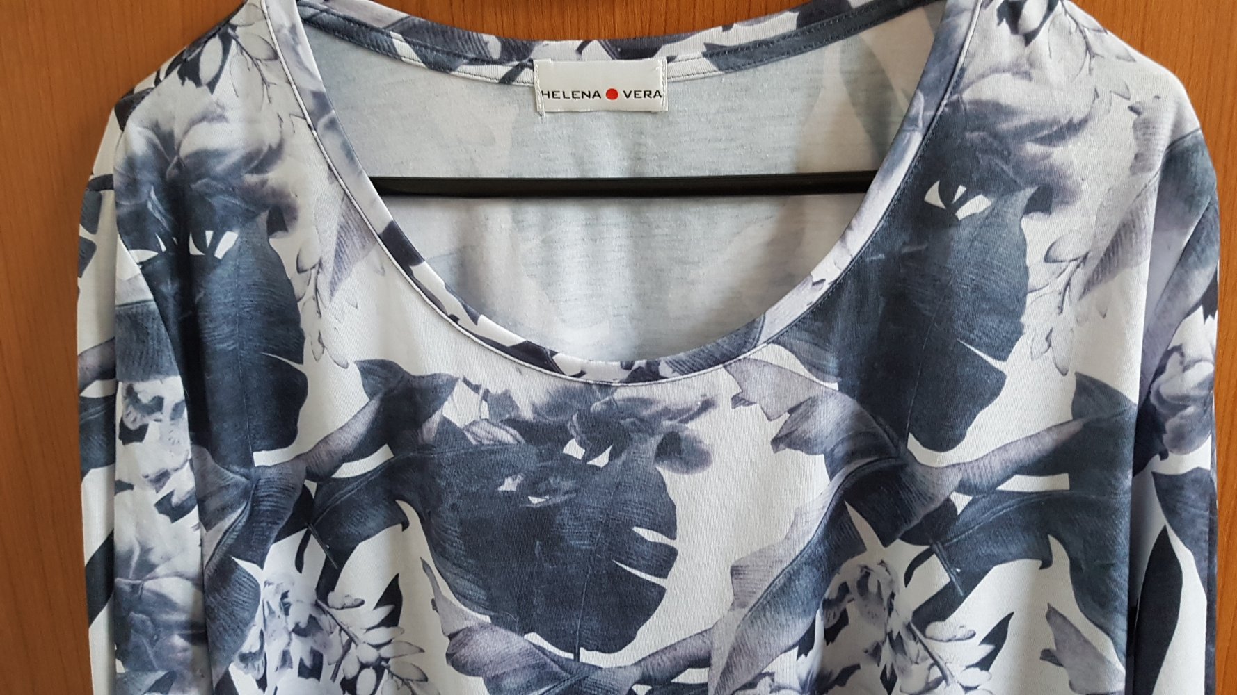 gemustertes Shirt Gr. 52 von Helena Vera (HSE 24) - dreiviertel Arm