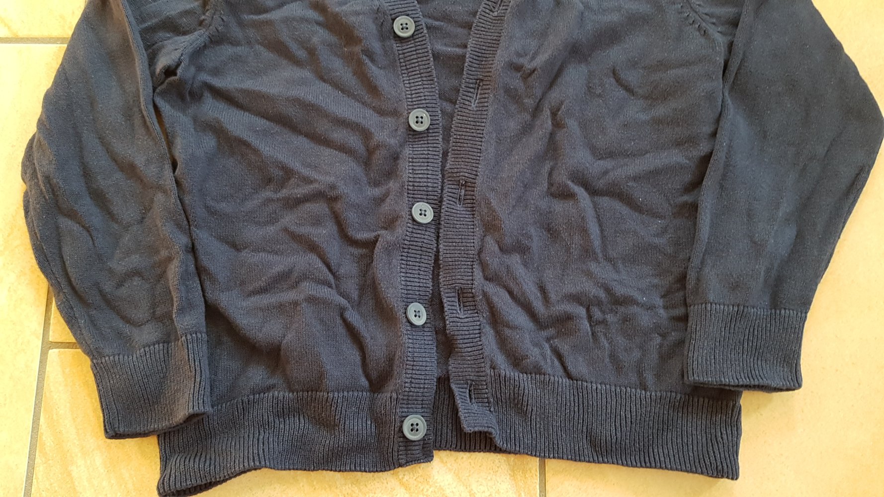 dunkelblaue Strickjacke 110/116 H&M