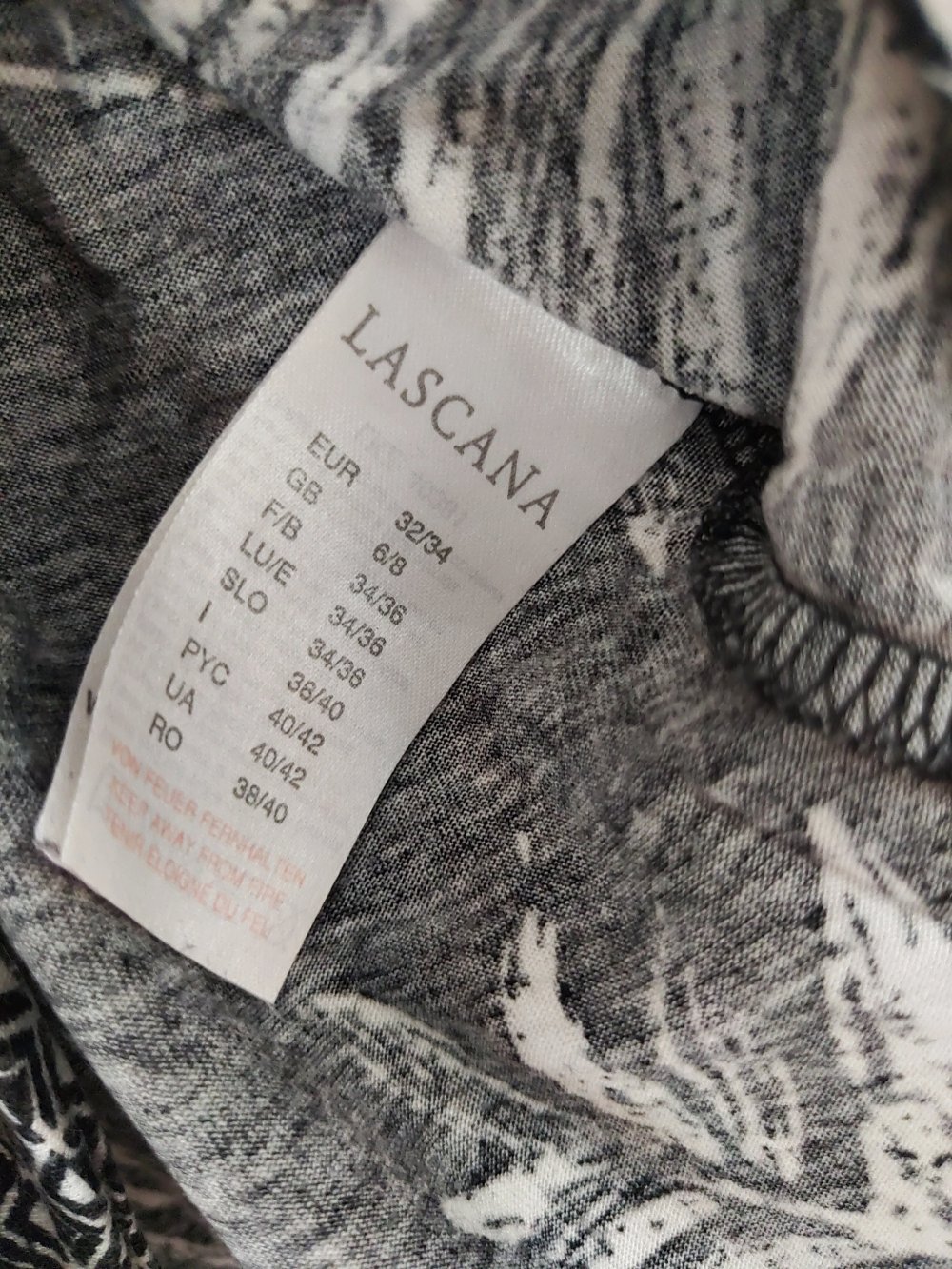 Nachthemd - Lascana - 32/34 - S - Blätter - Nacht Wäsche