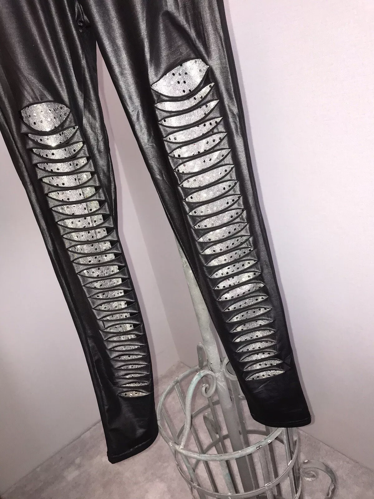 *** Leggings ~ Glitzer ~ Lederoptik ***
