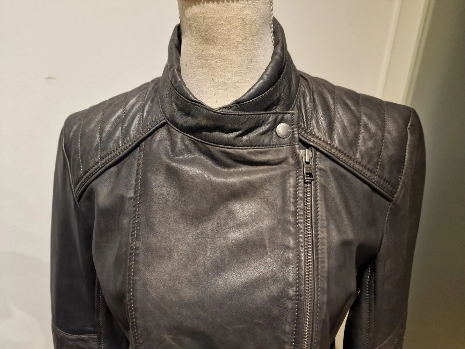*** Hilfiger ~ Butterweiche Echtleder ~ Biker ~ Lamm Leder ***