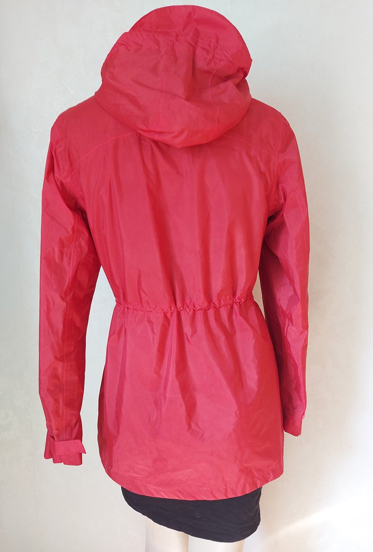 Lange rote Outdoorjacke ~ Regenjacke ~ Friesennerz ~ rot ~ S