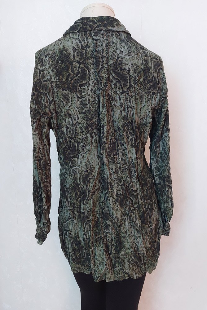 Luftige Bluse ~ Schlange ~ Goa ~ S ~ Grün ~ Animal ~ Mango ~ MNG