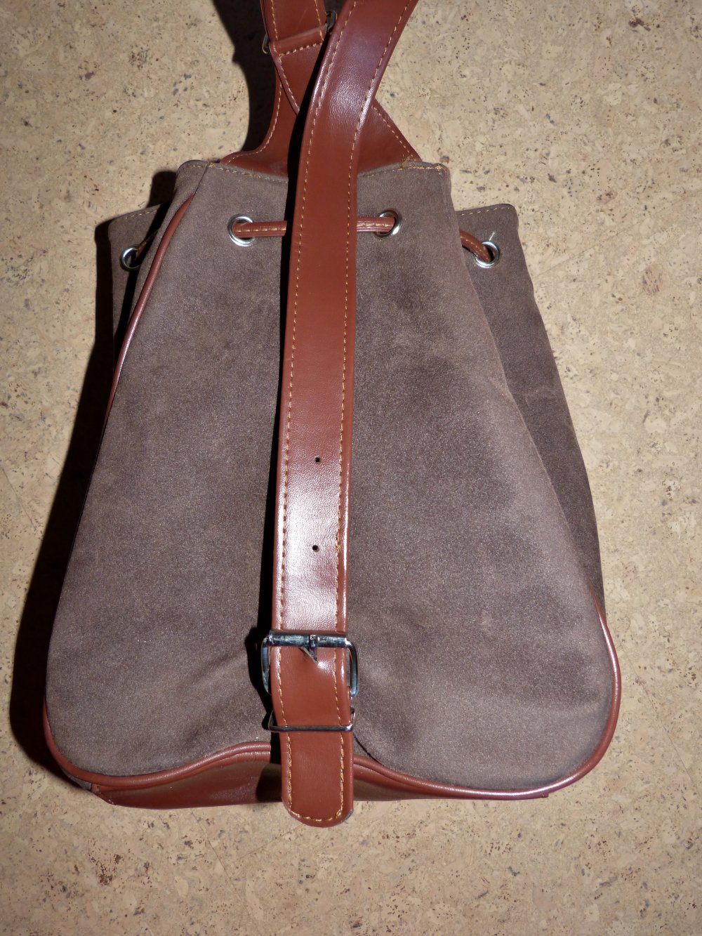 1-Riemen Rucksack, Rucksack braun, Leder, One-Shoulder