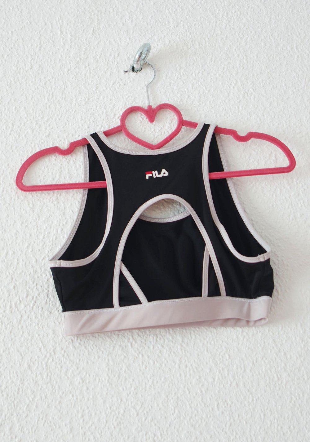 Shiny FILA Logo Track Crop Top Gr. M S 36 38 40 Rave Bustier Technobarbie Festival y2k bratz