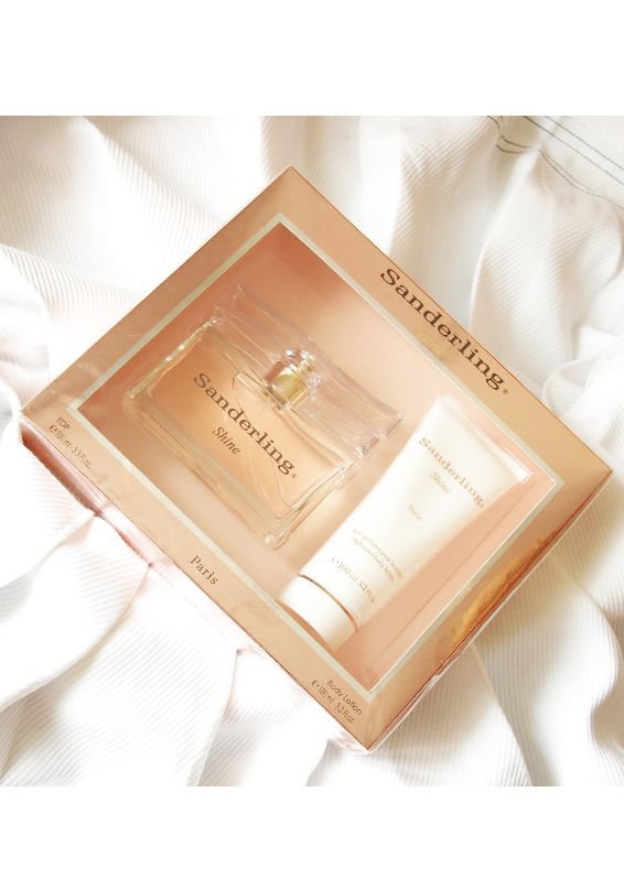 Sanderling Shine Set Eau de Parfum 100ml Body Lotion parfümiert floral fruchtig Box gold rosé