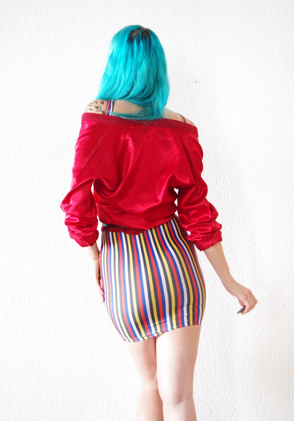 Rote American Apparel Bomberjacke Gr. S 36 38 Satin glänzend Techno Festival Disco 80er shiny