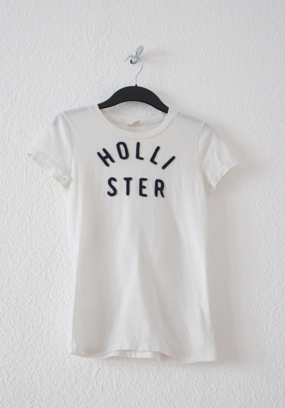 Minimalistisches Print Shirt Gr. S M 36 38 boyfriend Hollister Logo Rave capsule Technobarbie