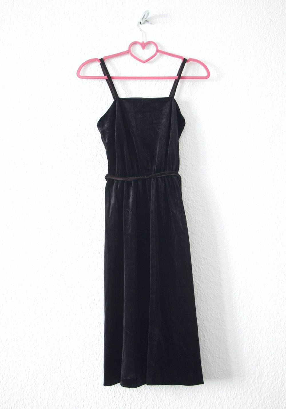 Knielanges vintage Samt Kleid Gr. 36 S retro Pinup Rockabella Moneypenny schwarz