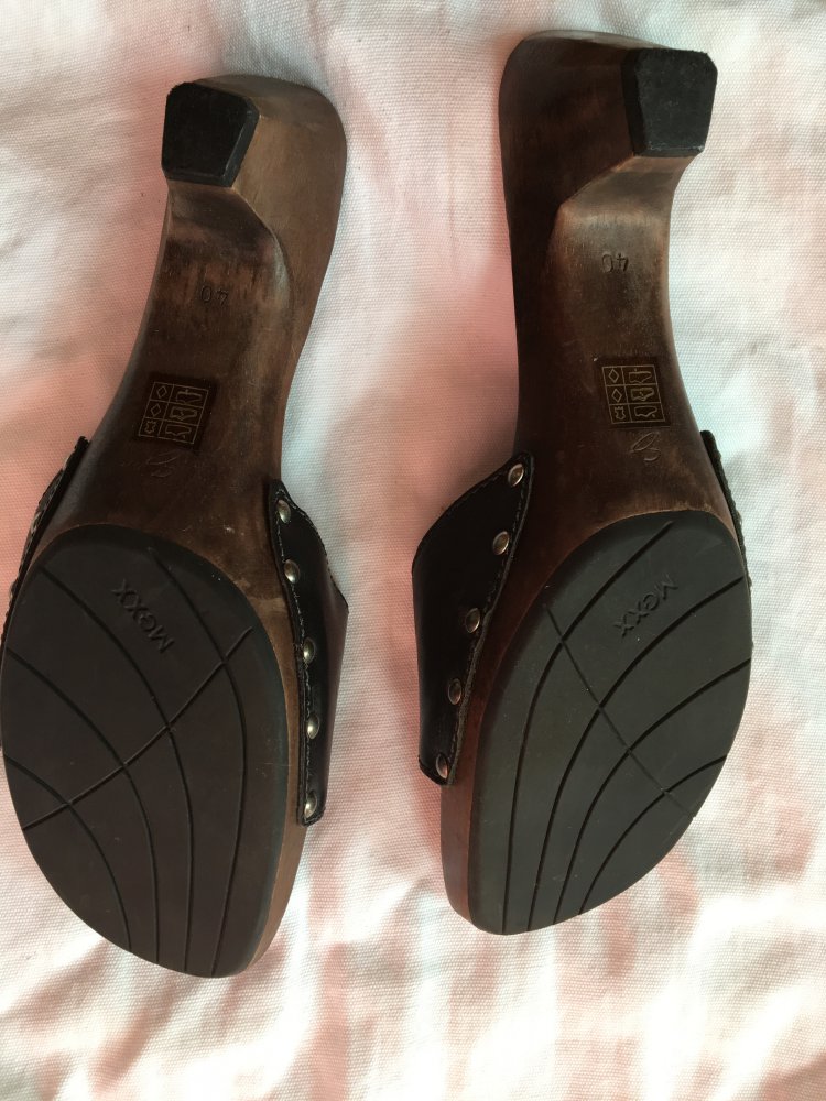Sandalen / Pantolette aus Holz von mexx, 39/40