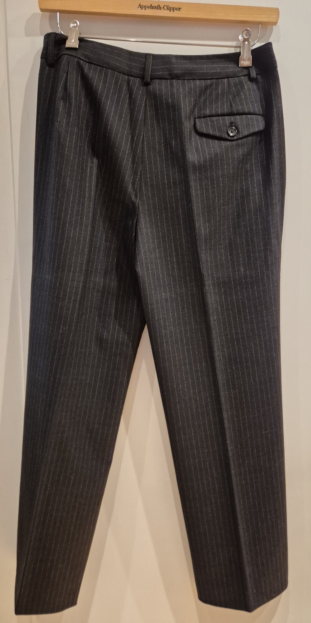 Rene Lezard Anzughose Hose braun grau Schurwolle Gr 40