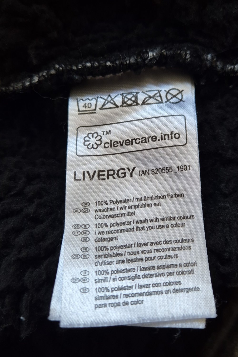 Livergy Herren Sweatjacke mit Teddyfutter grau meliert Gr L