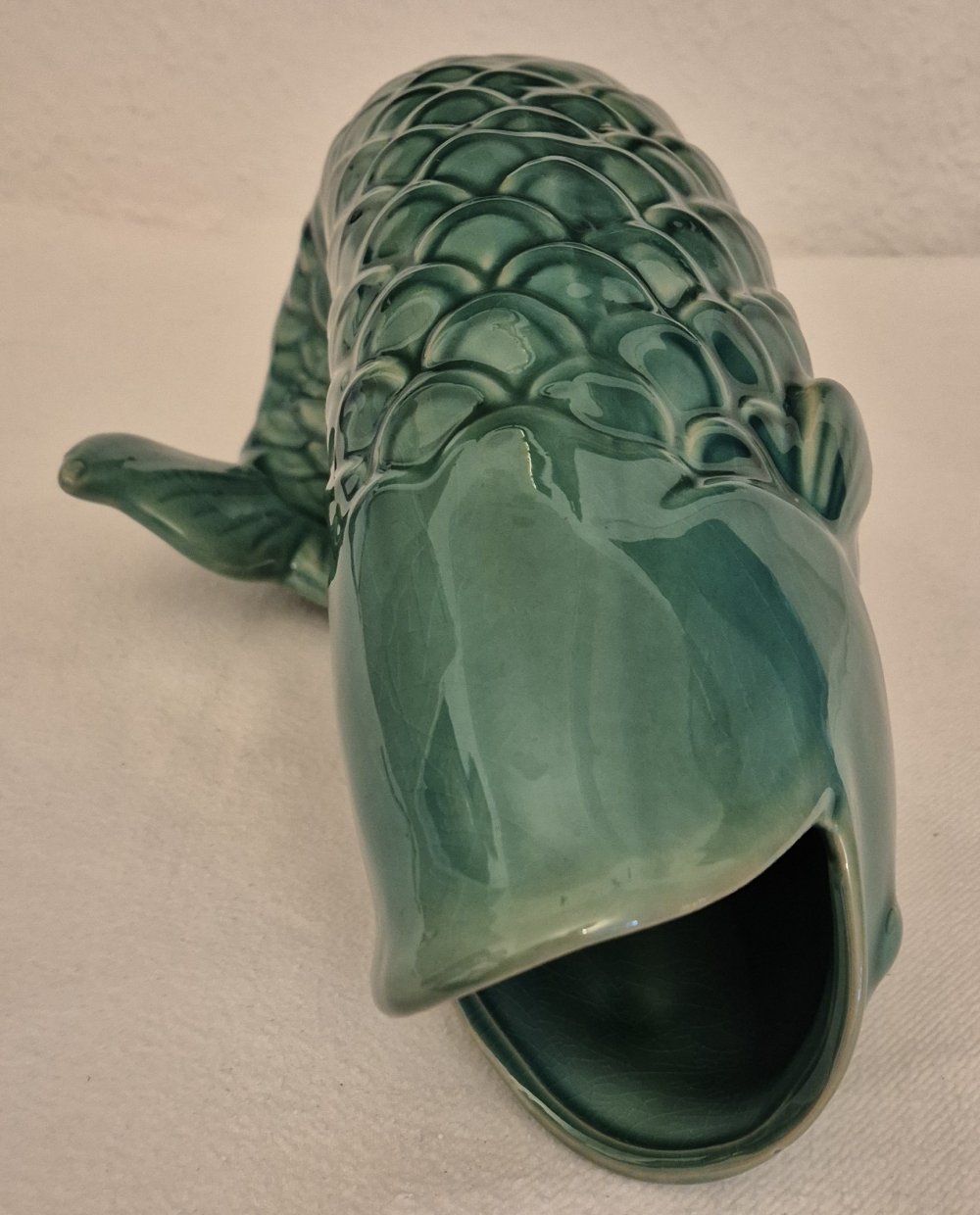 Butlers Fischvase Vase Koi Keramik grün / türkis