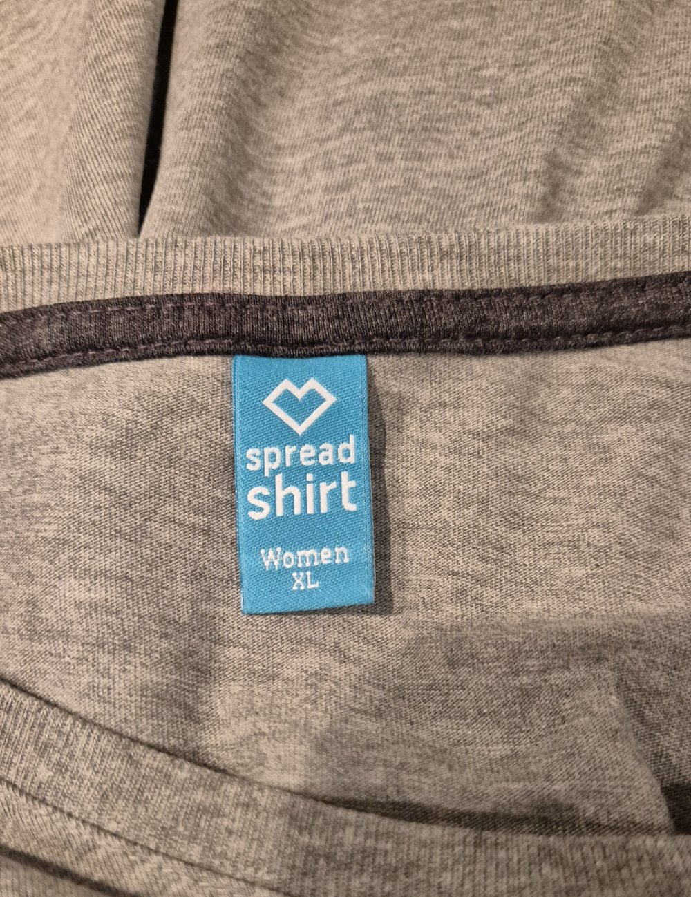 Spread Shirt T-Shirt grau Vorsicht vor dem Frauchen, Katze Gr XL