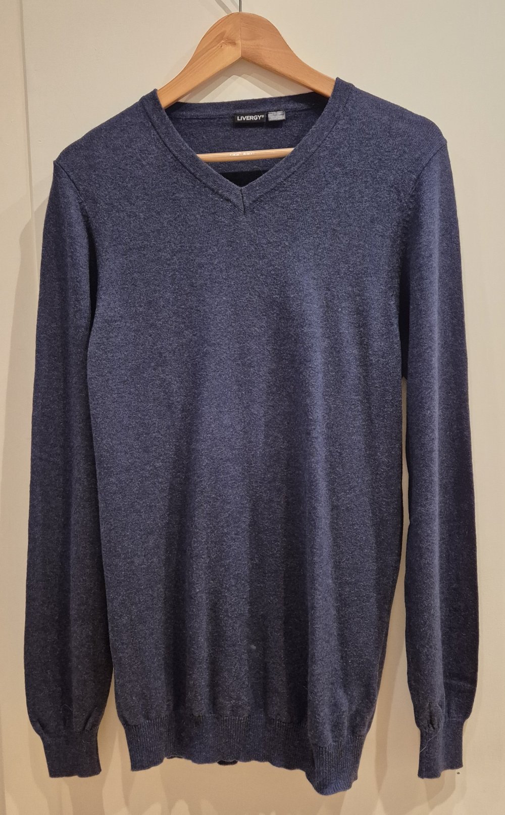 Livergy Pullover Strick blau mit Kaschmir Gr M