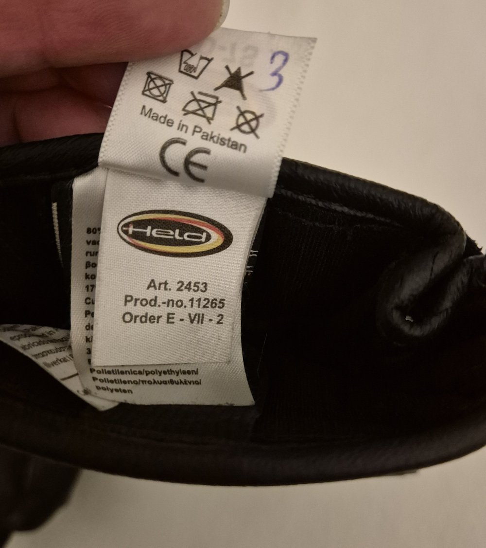 Held Motorradhandschuh Damen 2453 Leder schwarz Gr 7