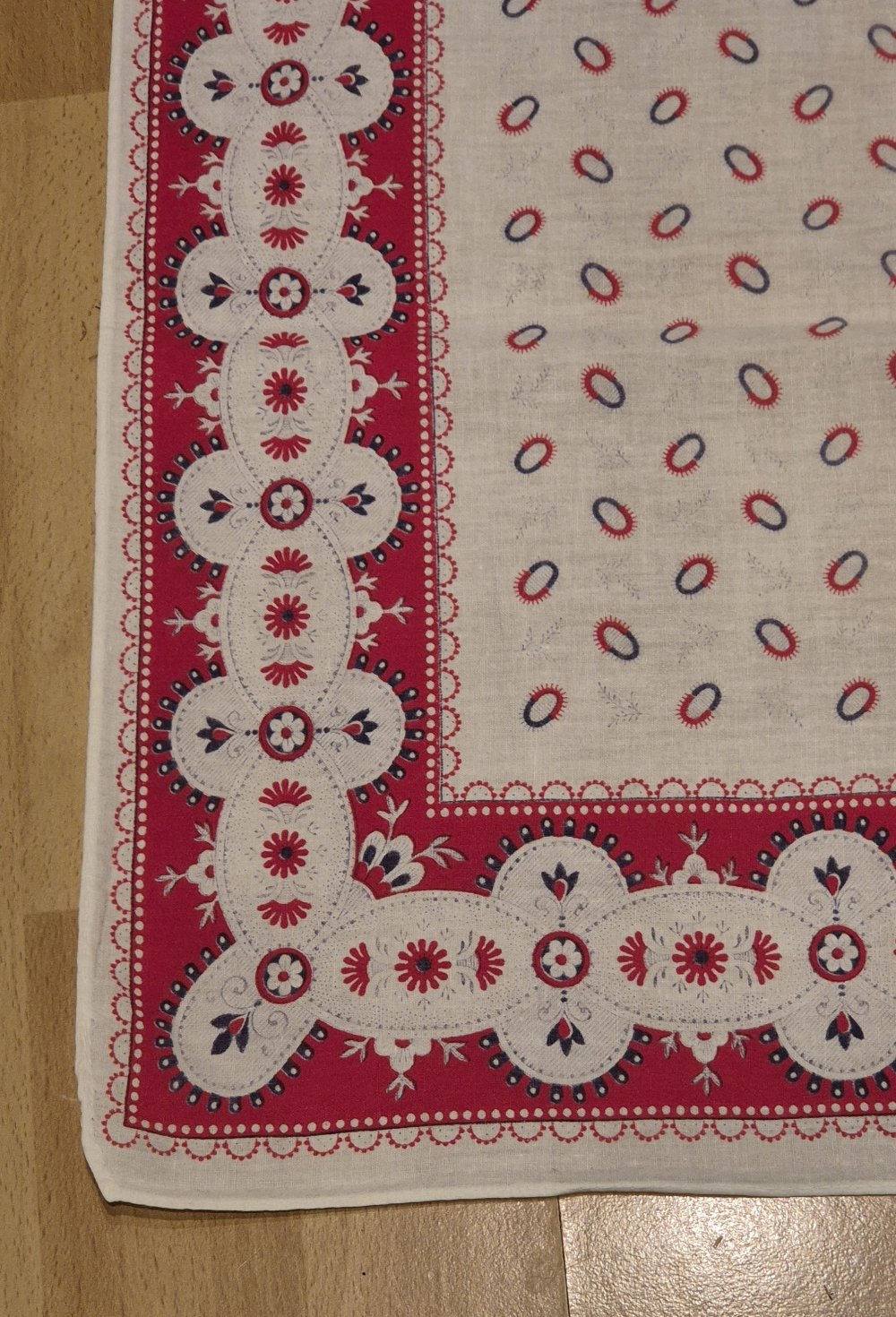 Bandana Halstuch rot weiß 53 cm x 53 cm